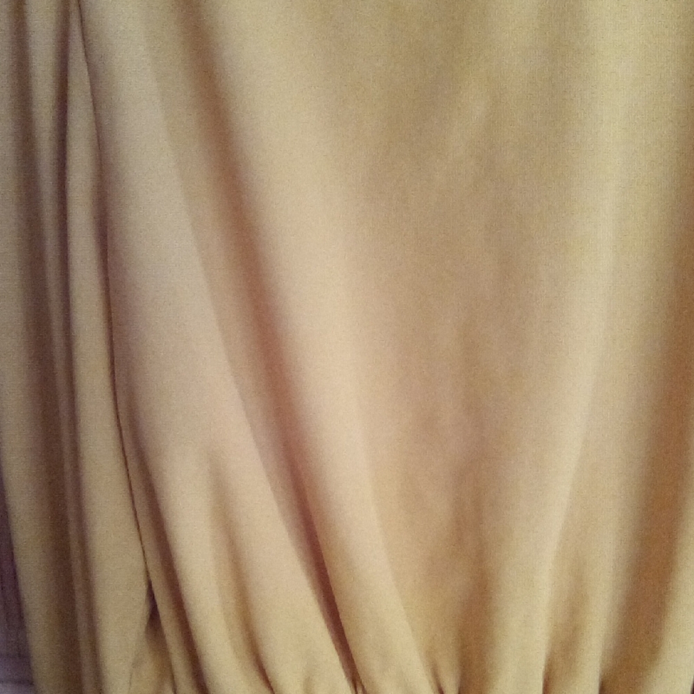 Women's Mustard Ruffle Neck Blouse - Picture 10 of 14